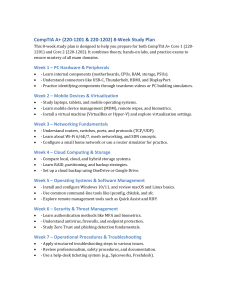 CompTIA A+ Certification 8-Week Study Plan (220-1201 & 220-1202)