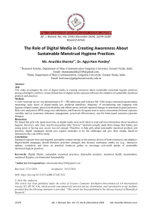 Digital Media for Sustainable Menstrual Hygiene Awareness