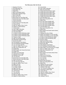 The 108 Moves of the Tai Chi Set: Complete Sequence Guide