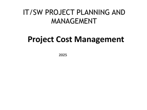 IT Project Cost Management: Budgeting & Control