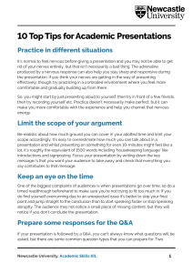 10 Top Tips for Academic Presentations: Master Your Delivery