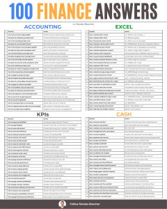 100 Finance Answers: Accounting, Excel, KPIs & Cash Management Guide