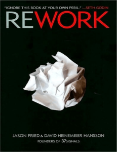 Rework: Unconventional Business Strategies & Entrepreneurship Guide
