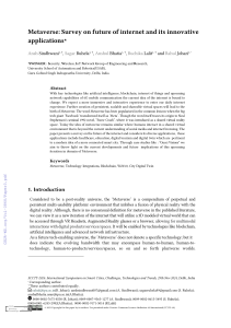 Metaverse: Future of Internet, Innovative Applications & Technologies Survey