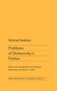 Problems of Dostoevsky's Poetics - Mikhail Bakhtin | Literary Theory