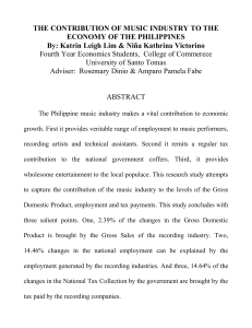 Philippine Music Industry's Economic Impact: An Abstract