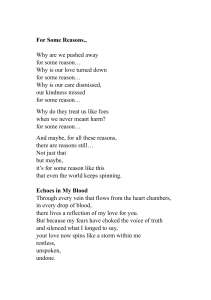 Poetry Collection: For Some Reasons & Echoes in My Blood