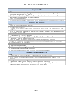 FBLA Banking & Financial Systems Competencies
