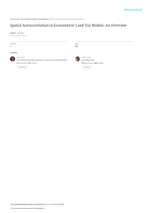 Spatial Autocorrelation in Land Use Models