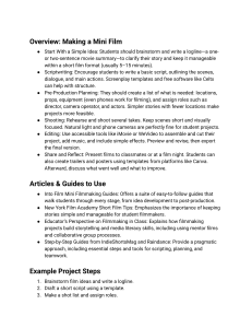 Mini Film Making Guide for Students