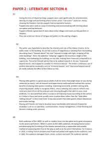 Literature Exam Paper: Analysis and Interpretation
