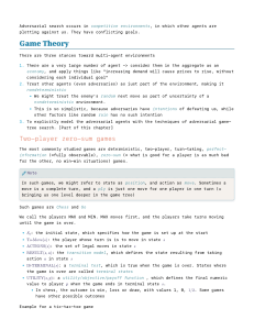 Adversarial Search & Game Theory: Minimax & Alpha-Beta Pruning
