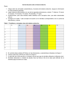 Domino Educativo sobre el sistema endocrino