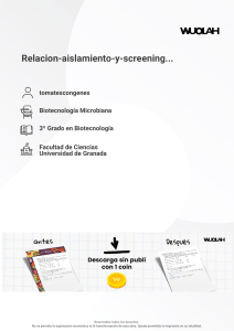 Biotecnolog&iacute;a Microbiana: Aislamiento y Cribado - Apuntes