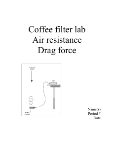Coffee Filter Lab: Air Resistance & Drag Force Experiment