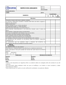 Check list Andamios VITAM