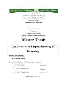 IoT Gas Detection & Separation: Master Thesis by Hasnaoui D. Nourine