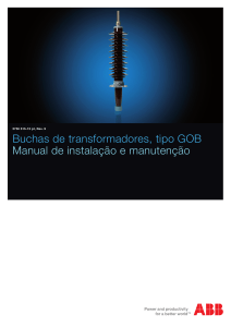 Manual de Instala&ccedil;&atilde;o e Manuten&ccedil;&atilde;o de Buchas GOB para Transformadores