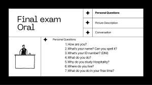 Hospitality Final Oral Exam: Personal Questions & Conversation