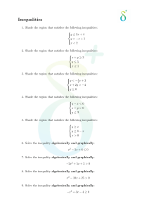Inequalities Worksheet: Algebra Practice Problems