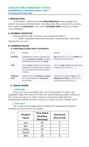 Mathematics 5: Collecting Bivariate Data - Elementary School Lesson