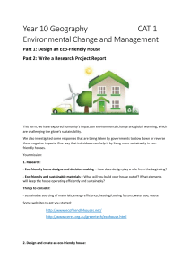 Year 10 Geography: Eco-Friendly House Design & Research Project