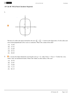 AP Calculus BC MCQ Final Exam Practice (Calculator Required)