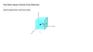 Gas Molecule Velocity, Mean Free Path & Energy: Lecture Notes