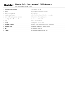 English Vocabulary Glossary: Bitesize Ep 1 - Fancy a Cuppa?