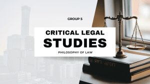 Critical Legal Studies: Concepts, Proponents & Philippine Application