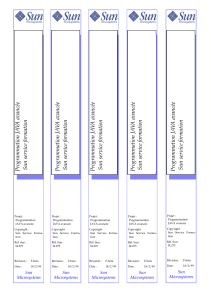 Programmation JAVA avanc&eacute;e - Cours Sun Service Formation