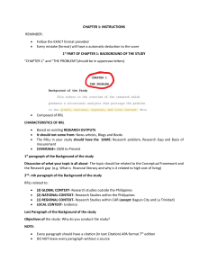 Chapter 1 Research Paper Instructions & Guidelines