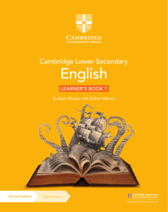 Cambridge Lower Secondary English Learner's Book 7 | Second Edition