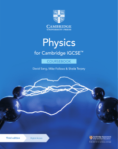 Physics for Cambridge IGCSE Coursebook
