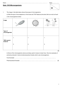 Microorganisms Quiz: Types, Features, Uses, and Transmission