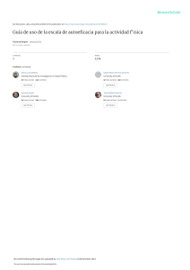 Escala de Autoeficacia para la Actividad F&iacute;sica: Gu&iacute;a de Uso