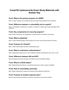 CompTIA Cybersecurity Exam Study Guide with Answer Key