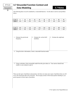 AP Precalc: Sinusoidal Function Context & Data Modeling Notes