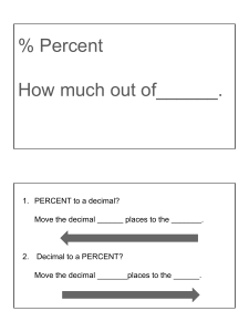 Percent to Decimal Conversion & Percentage Calculations Math Guide