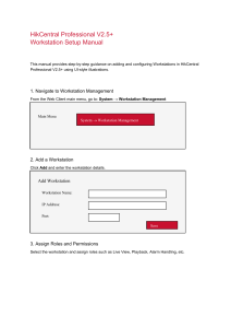 HikCentral Professional V2.5+ Workstation Setup Manual | Guide