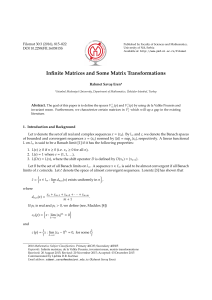 Infinite Matrices & Matrix Transformations: V&sigma;&lambda; Characterization