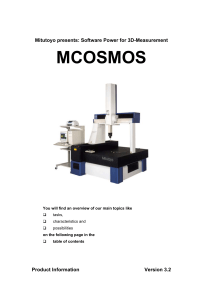 MCOSMOS 3D Measurement Software Product Information