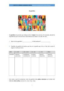 Folha de Exerc&iacute;cios de Gent&iacute;licos Valencianos: Origens, L&iacute;nguas e Profiss&otilde;es