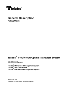 Tellabs 7100/7100N Optical Transport System Description