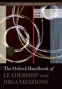 The Oxford Handbook of Leadership: Causality and Endogeneity