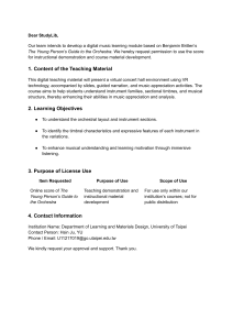 Music Education: Permission Request for Britten's Orchestra Guide