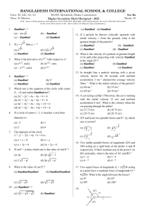 Math Olympiad Exam - High School Level