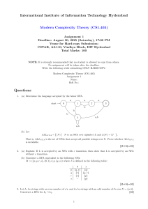Modern Complexity Theory (CS1.405) Assignment 1 - IIIT Hyderabad