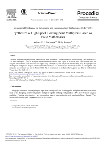 High-Speed Floating-Point Multipliers Using Vedic Math