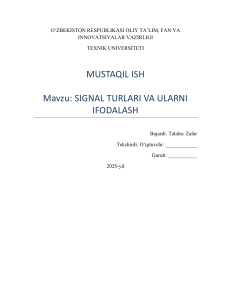 Signal turlari va ularni ifodalash 25bet